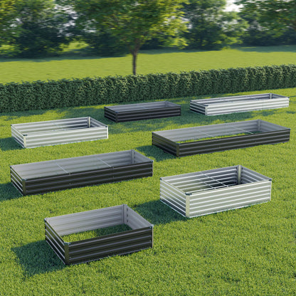 zunatu 4x3x1 ft(2 Pack) Galvanized Raised Garden Bed,Outdoor Planter Box Metal Patio Kit Planting Bed for Vegetables Flowers and Succulents,Black