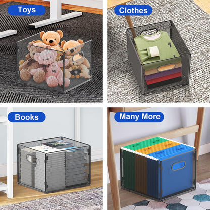 samstar Hanging File Organizer, Mesh File Folder Organizer File Crate File Cabinet Inserts Storage Box, Letter Size