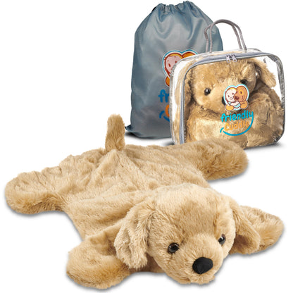 FRIENDLY CUDDLE Weighted Lap Blanket for Kids & Adults – Kids Weighted Blanket – ASD, Sensory Processing Weighted Stuffed Animals Dog Toy – Microwavable Weighted Lap Pad for Kids, 5 Lbs.