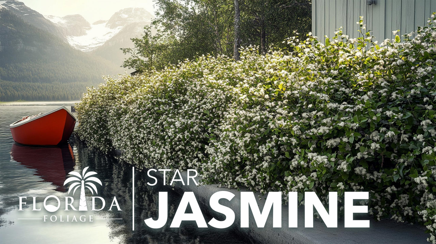 Star Confederate Jasmine | 1 Large Trade Gallon Size Plant | Trachelospermum jasminoides | Flowering Vine Plants | Evergreen Ground Cover for Landscaping