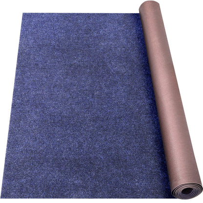 Grefinity Marine Carpet,5 FT x 15 FT Deep Blue Indoor Outdoor Carpet 0.2" Thick Boat Carpet with Water-Proof TPE Backing, Non-Slide Outdoor Marine Carpet Roll for Home, Patio, Porch, Deck