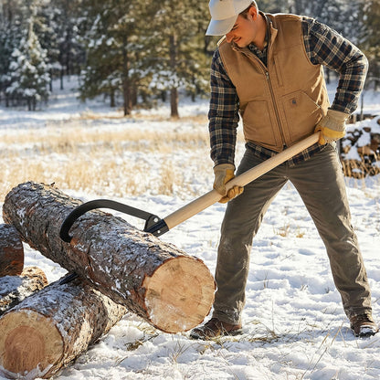 Log Peavey and Cant Hook Tool – 49-inch Wood Handle for Separating Stacked Firewood - Retractable 18-inch Opening for Turning Logs by Earth Worth