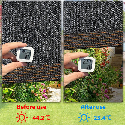 LCYFBE Garden 90% Shade Cloth, 6 x 12 FT Shade Mesh Tarp with Reinforced Grommets, Black Outdoor Sunblock Shade Cloth Cover for Plants, Greenhouse, Patio, Chicken Coop, Sun Shade Net