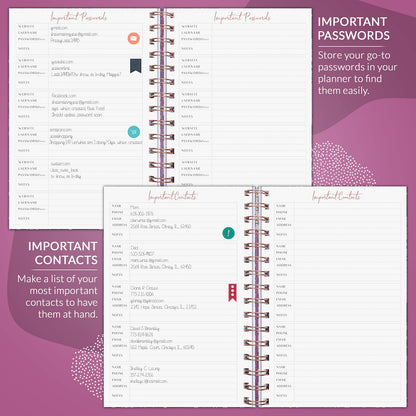 PLANBERRY Weekly Planner – Undated Life Organizer & Budget Planner – Time Management, Goal Setting, To-Do List, Work-Life Balance & Habit Tracker – 6.1″ x 8.1″ (Wild Purple)