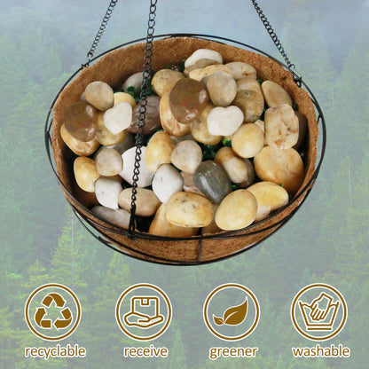 Sunnyglade 5 LBS River Rocks, 2-3 Inch Natural Pebbles for Indoor Plants, High Polished Decorative Stones Vase Filler Fish Tank Aquariums Landscaping Garden Outdoor and Indoor DIY (5, Pounds)