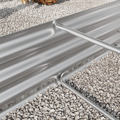 Galvanized Steel Raised Garden Bed 4x2x1ft (48"x24"x12") - Compact Planter Box Kit for Balcony Vegetables & Flowers | Small Space Design | Rust-Proof & 10-Min Assembly