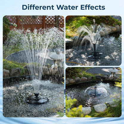 POPOSOAP Floating Fountain With LED Lights, Pond Fountain and Aerator Complete Kit with 660GPH Water Pump 27FT Power Cord, 3 Spray Styles for Ponds, Pool, Water Gardens P130