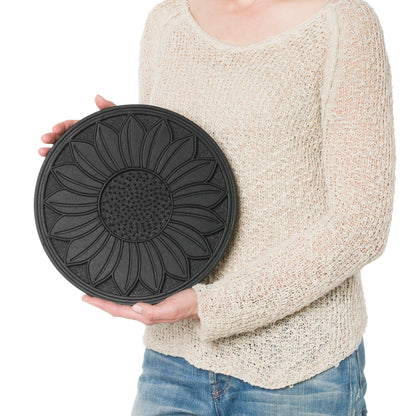HF by LT Rubber Tree Garden Stepping Stone, 11-3/4 inches, Black, Set of 3