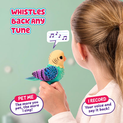 Little Live Pets My Really Real Talking Bird Toy & Cage - Indie, Interactive Voice Repeating Toy, 20+ Sounds & Reactions, Talking Toys for Kids 5-7
