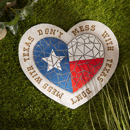 Zingz & Thingz Outdoor Garden Collection Colorful Stepping Stone, 10x10x0.75, Don't Mess with Texas