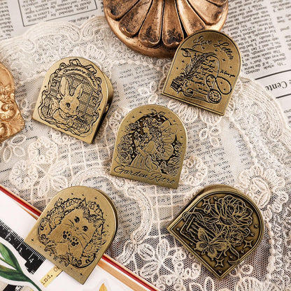 Dizdkizd Vintage Metal Book Clip, Journal Clip for Planners, Travelers Notebook Clip, Paper Clip, Binder Clamp for Documents, Office, Page Holder, Book Mark - Rabbit