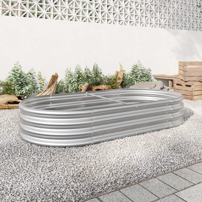 Galvanized Steel Raised Garden Bed 4x2x1ft (48"x24"x12") - Compact Planter Box Kit for Balcony Vegetables & Flowers | Small Space Design | Rust-Proof & 10-Min Assembly