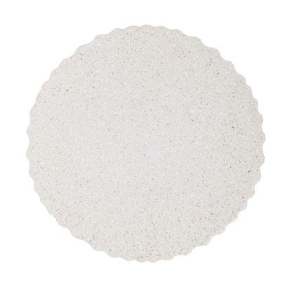 JONATHAN Y TBL1102B Louisa 19" Modern Art Deco Tambour Indoor/Outdoor Accent Table Art Deco, Minimalist, Contemporary, Bohemian, Mid-Century, Patio, Garden, Bathroom,Living Room, Cream Terrazzo Finish