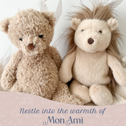 MON AMI Marshmallow Bear 12-Inch Stuffed Animal for Boys & Girls | Soft Teddy Bear Plush Toy | Cozy Snuggle Companion | Nursery Décor | Gift for All Ages