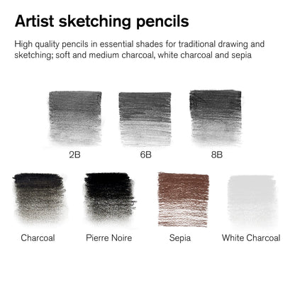 Winsor & Newton Studio Collection Artist Pencils, Sketching Pencils, Set of 10