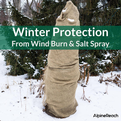 AlpineReach Burlap Fabric Roll 1.3ft x 30ft - Multipurpose Natural Jute for Tree & Plant Frost Protection, Wedding Runner Decorations, Home Center Pieces, Rustic Fiber Party Décor, Gardening