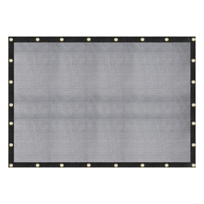 [Windscreensupplyco] 60-70% 10 FT X 12 FT Mesh Tarp/Shade Cloth 9-Needle Knitted Heavy Duty Black with Grommets for Green House, Garden, pergola, Pools, Dump Truck - MT1012BLKX1