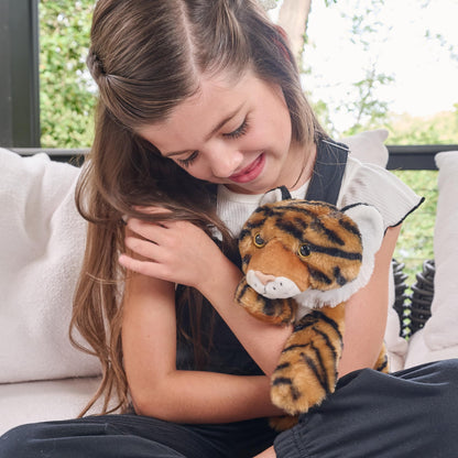 The Petting Zoo Tiger Stuffed Animal, Gifts for Kids, Wild Onez Zoo Animals, Tiger Plush Toy 9 inches