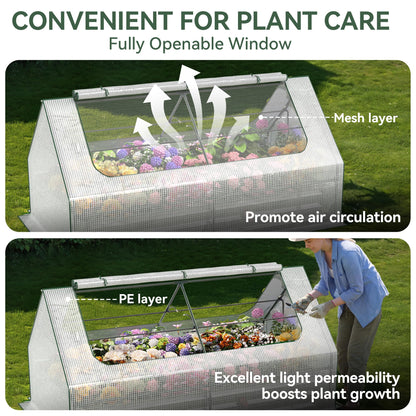 Lineware Raised Garden Bed with Self-Watering System, 6x3x1 ft Elevated Planter Boxes Outdoor with PE Cover, Galvanized Raised Beds for Gardening,Vegetables,Flowers, Backyard, Patio