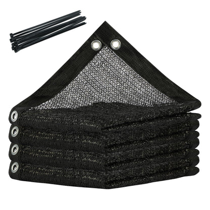 ShadeMart 50% Shade Cloth for Plant, Black 10FT x 10FT Outdoor Shade Tarp, Shade Cover with Upgrade Grommets and Zip Ties, Netting Sunblock Net for Vegetables Flower Garden Greenhouse, We Custom Size