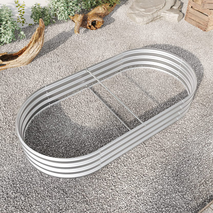 Galvanized Steel Raised Garden Bed 4x2x1ft (48"x24"x12") - Compact Planter Box Kit for Balcony Vegetables & Flowers | Small Space Design | Rust-Proof & 10-Min Assembly