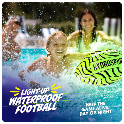 Light Up Water Football for Pool, Beach, Lake - Waterproof Pool Toys for Kids Ages 8-12 - Teen Boys Gift - Swimming Balls Sports - Family Games - Teens Boys & Adults Fun - Outdoor Accessories