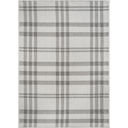 CAMILSON Easy Jute Rug 10x14, Indoor Outdoor Off-White Color Fiber Area Rugs for Living Room Patio and Dining Room Rug, Checkred Boho Woven Design, Easy-Cleaning, Washable Outside Carpet (10 x 14)