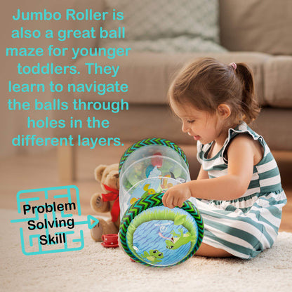 Splashin'kids Infant Toys Beginner Crawl Along Game Ball Drop Maze Tummy Time Activity Center Early Development Jumbo Roller Rattle Toy Baby Toys for 6 Months 1 2 3 Year olds Watch Video