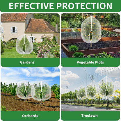 afzdby Large Garden Mesh Netting with Zipper and Drawstring,Plants Cover Protection from Anti Birds,Bugs,Cicadas,and Insects-Pest Barrier Bag for Blueberry Bushes,Tomatoes,Citrus,Fruit Tree