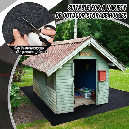 Haull Shed Floor Mat 8.2 x 10.2 ft Outdoor Waterproof Nonslip Durable Storage Sheds Protector Rug for Carport Patio Garage Garden Spring Summer Outdoor, Storage Shed Not Included