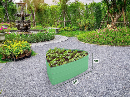 Plant & Plot Galvanized Raised Garden Beds Outdoor // Planter Raised Beds for Gardening, Vegetables, Flowers // Large Metal Garden Box (Light Green) // Tool-Free Assembly