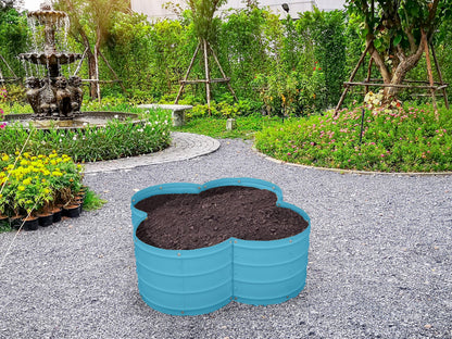 Plant & Plot Galvanized Raised Garden Beds Outdoor // 3×3×1 ft Planter Raised Beds for Gardening, Vegetables, Flowers // Large Metal Garden Box (Teal) // Patented Tool-Free Design