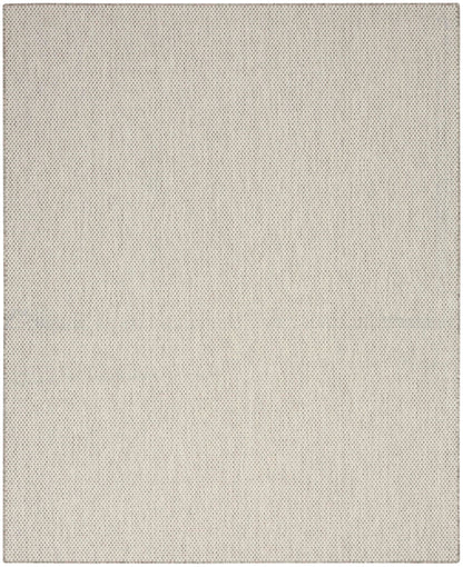 Nourison Home Courtyard Ivory Silver 8' x 10' Area Rug - Easy Clean, Non Shedding, Bed Room, Living Room, Dining Room, Kitchen (8' x 10')