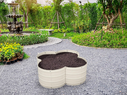 Plant & Plot Galvanized Raised Garden Beds Outdoor // 3×3×1 ft Planter Raised Beds for Gardening, Vegetables, Flowers // Large Metal Garden Box (White) // Patented Tool-Free Design