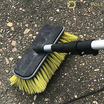 DOCA Scrub Brush Attachment for Long Handle Extension Pole - Outdoor Broom and Scrubbing Brush for House Floor, Deck, Patio, Car - Hard Brush