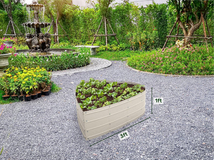 Plant & Plot Galvanized Raised Garden Beds Outdoor // Planter Raised Beds for Gardening, Vegetables, Flowers // Large Metal Garden Box (White) // Tool-Free Assembly