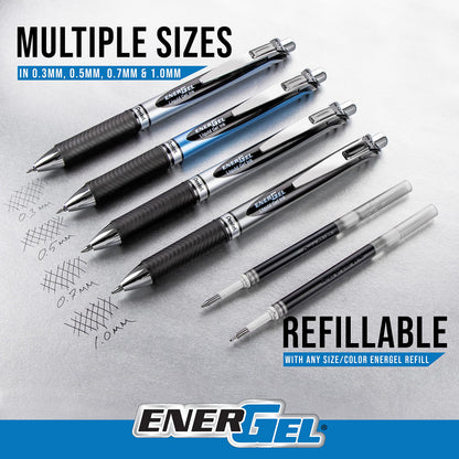 PENBLN75C - Pentel EnerGel Needle Tip Liquid Gel Ink Pens