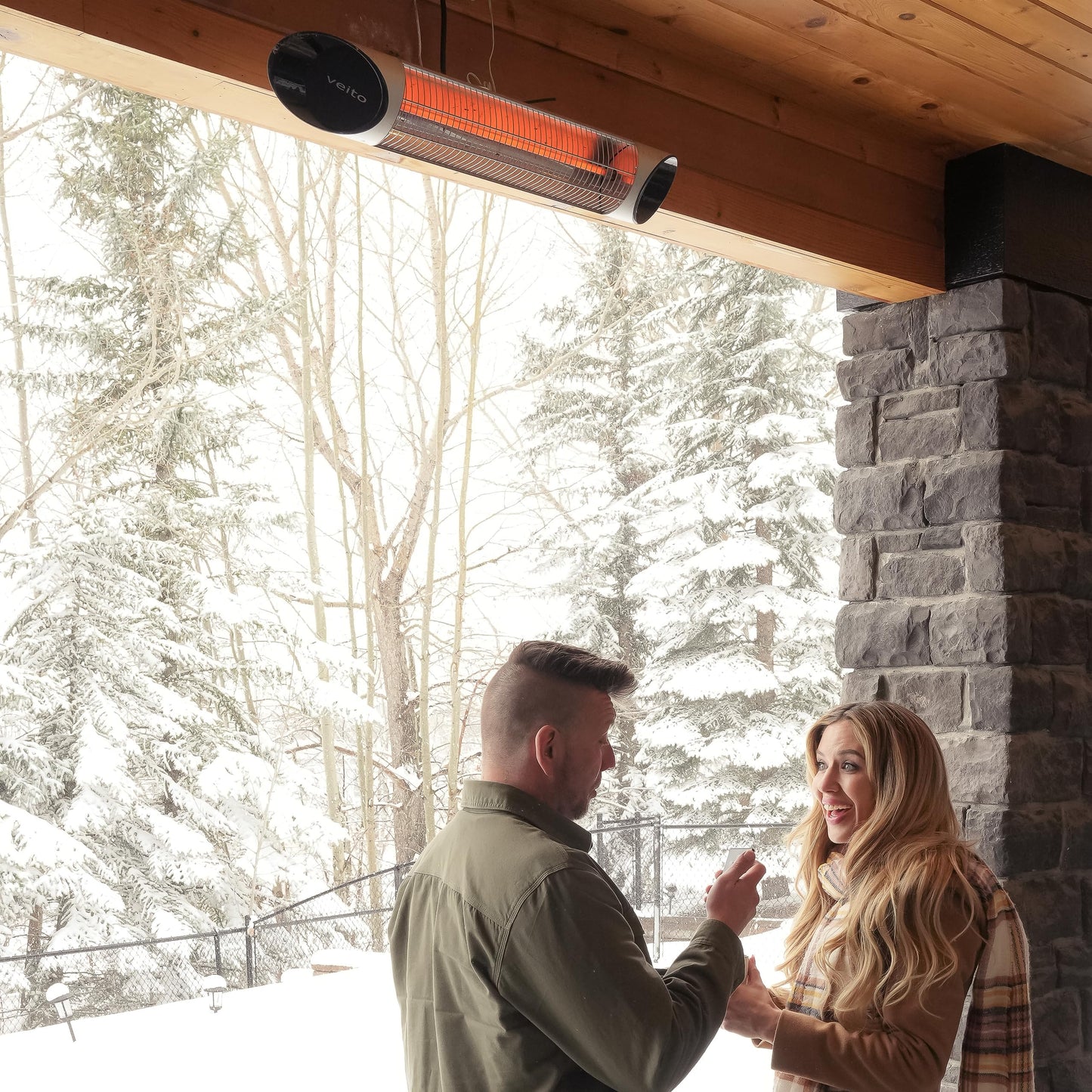 Veito Blade Infrared Heater 1500W Silver with Remote Control